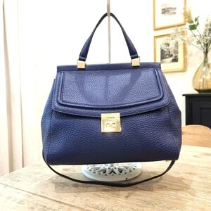 Kate Spade Tallulah Everett Way Leather Shoulder Handbag, Indigo Blue Womens OS